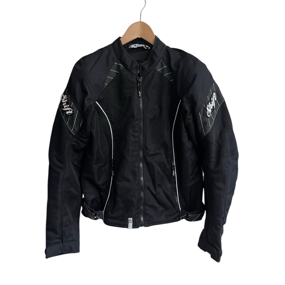 Shift '09 Women's Padded Black Moto Biker Protective Jacket Sz M EUC